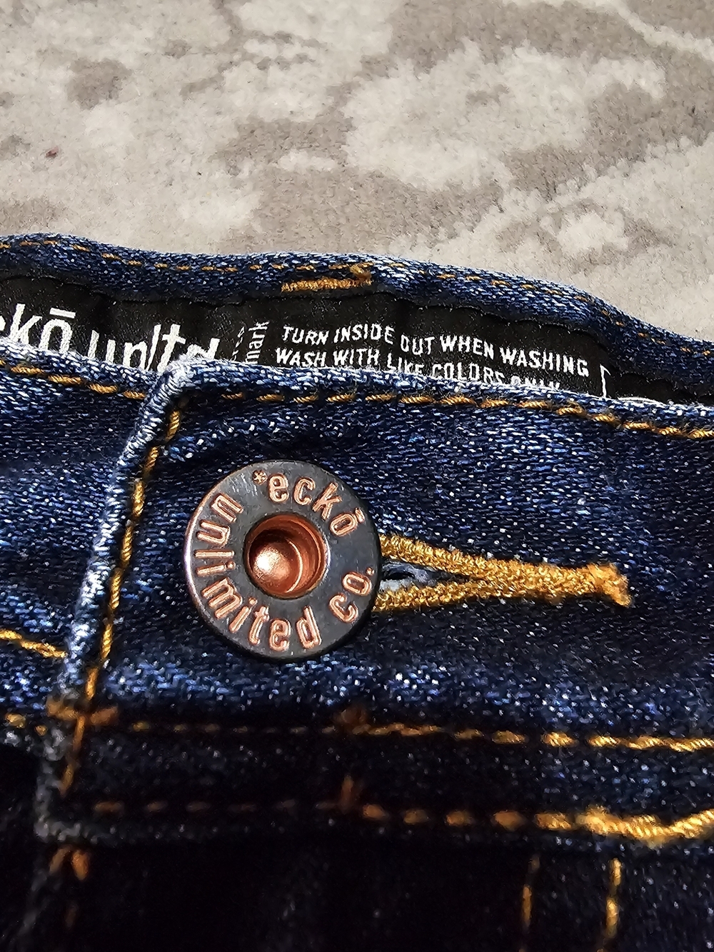 Vintage Y2k Ecko Unlimited Dark Blue Carpenter Pants - Picture 4 of 10